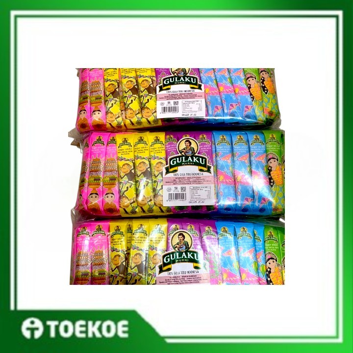 

TOEKOE Gulaku Stick Gula Pasir Sachet 8gr [1pack isi 125pcs]