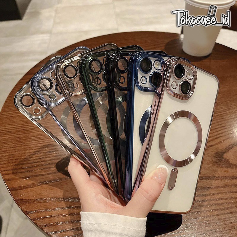 New Metallic Magsafe - Fullcover Softcase for iPhone 11 11PRO 11PROMAX 12 13 14 15 16 PRO PROMAX PLU