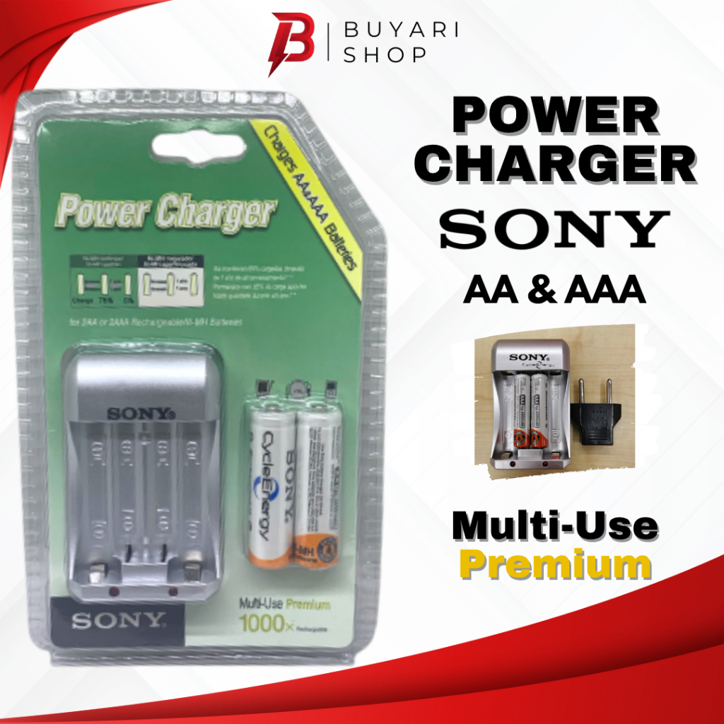 Charger Baterai AA AAA Sony GRATIS Baterai AA Charger Batre Sony AA AAA + Batre Sony AA 4600 mAh
