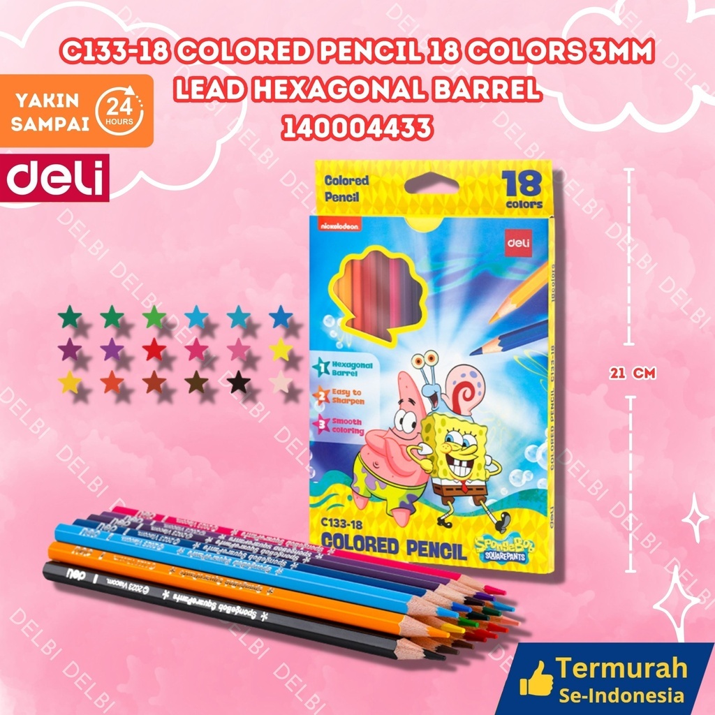 

DELI Colored Pencil lead Hexagonall PENSIL WARNA CAT KAYU