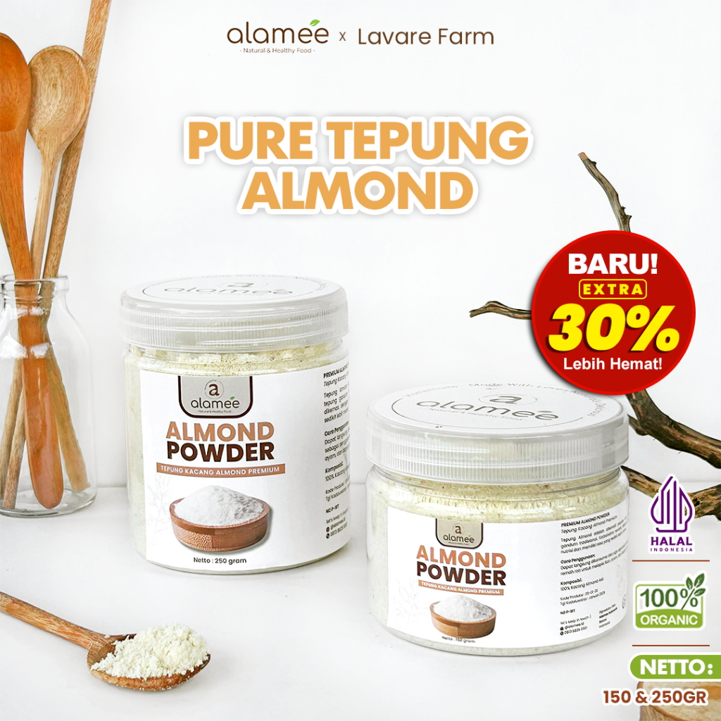 

ALAMEE Tepung Almond Powder Flour Bubuk Almon Halus Untuk Kue Gluten Free BUMA