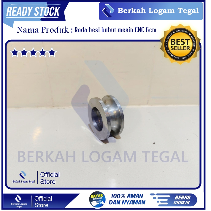 Roda Besi Bubut Mesin CNC Pengganti Rumah Roda Pintu Pagar 6cm