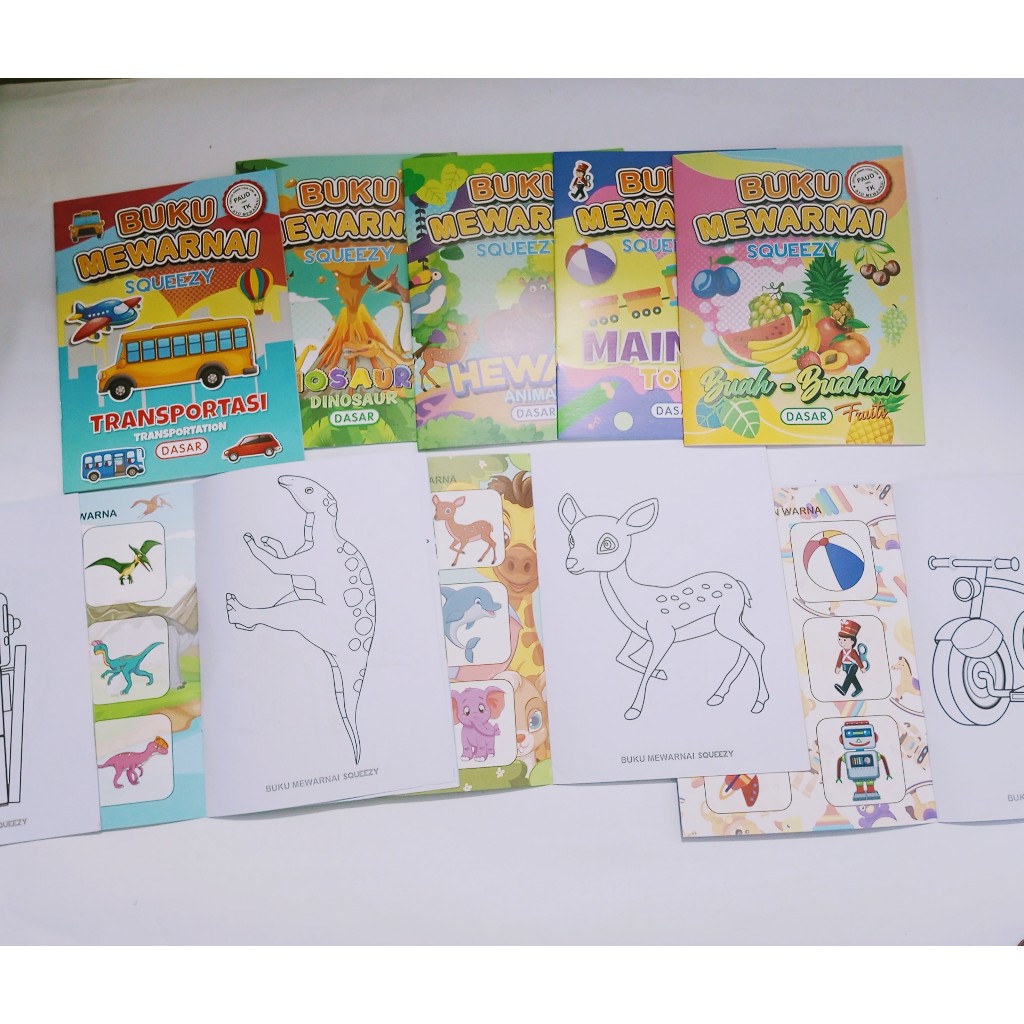 Buku mewarnai anak paud dan TK