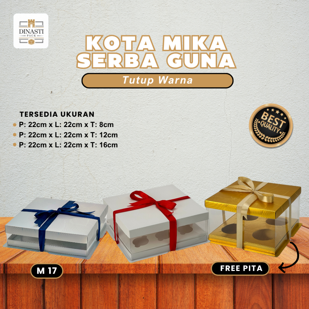 

Box Mika / Kotak Kue Mika / Box Cupcake + Tatakan / Packaging Mika /M17