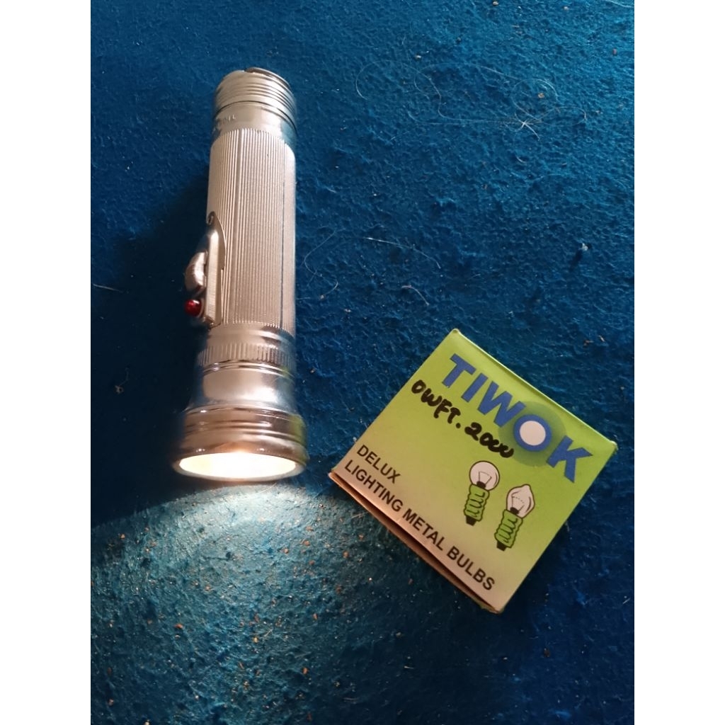 Senter dop jadul tiger head + lampu baca deskripsi