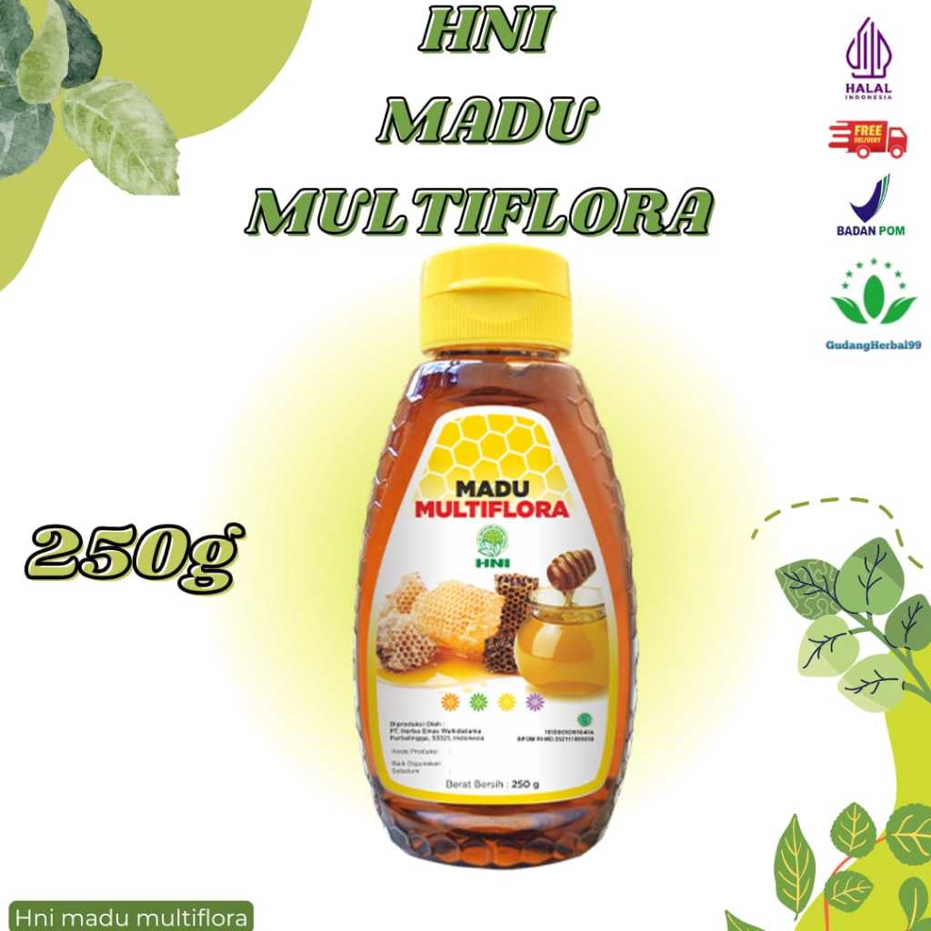 

MADU MULTIFLORA HNI 250 gr Original Madu Murni Alami