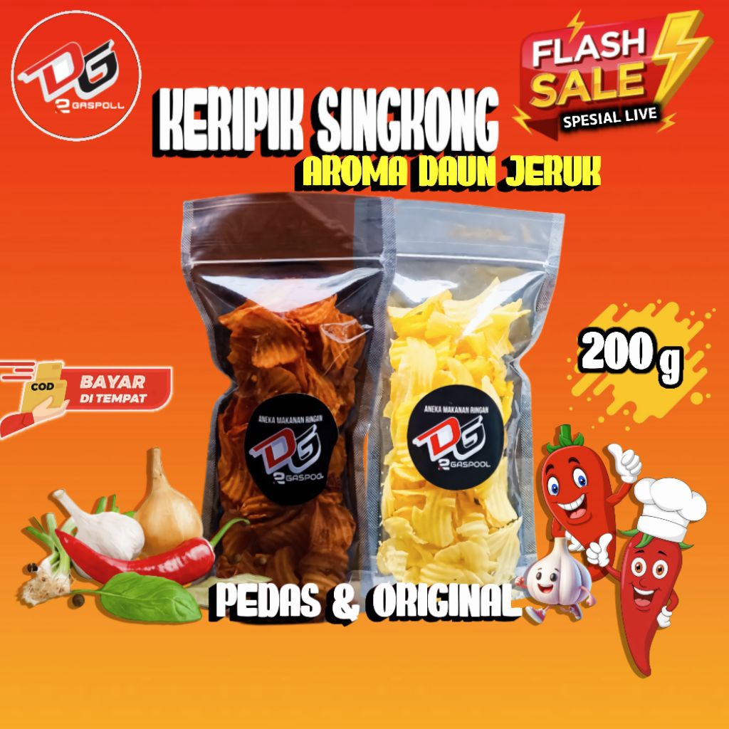 

KERIPIK SINGKONG DAUN JERUK 200g