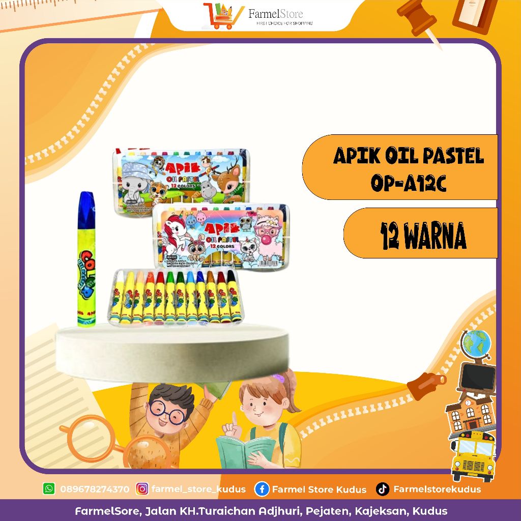 

Apik Crayon Oil Pastel (Isi 12 Warna)