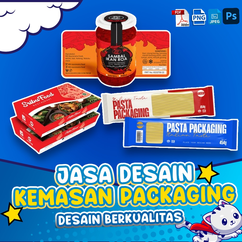 Jasa Desain Kemasan Makanan,Minuman DLL Berkualitas Profesional
