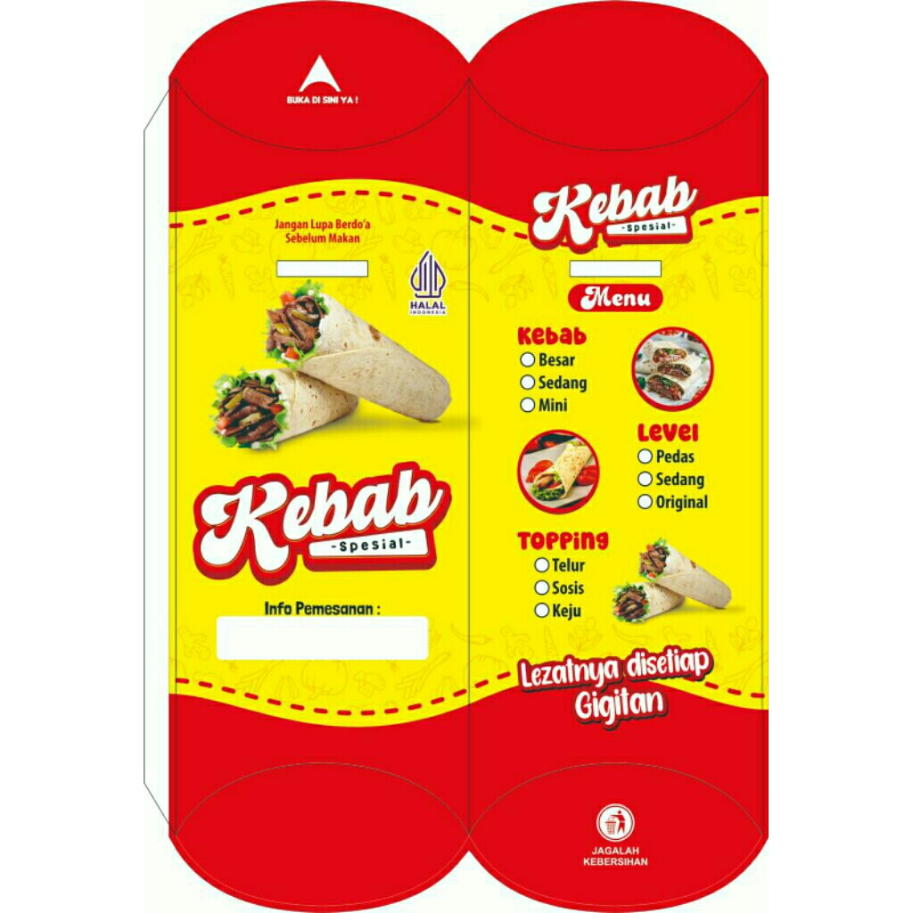 

@100pcs Kemasan Kebab Jumbo/Kertas Kebab/Kebab IVORY PUTIH UK 24x9cm