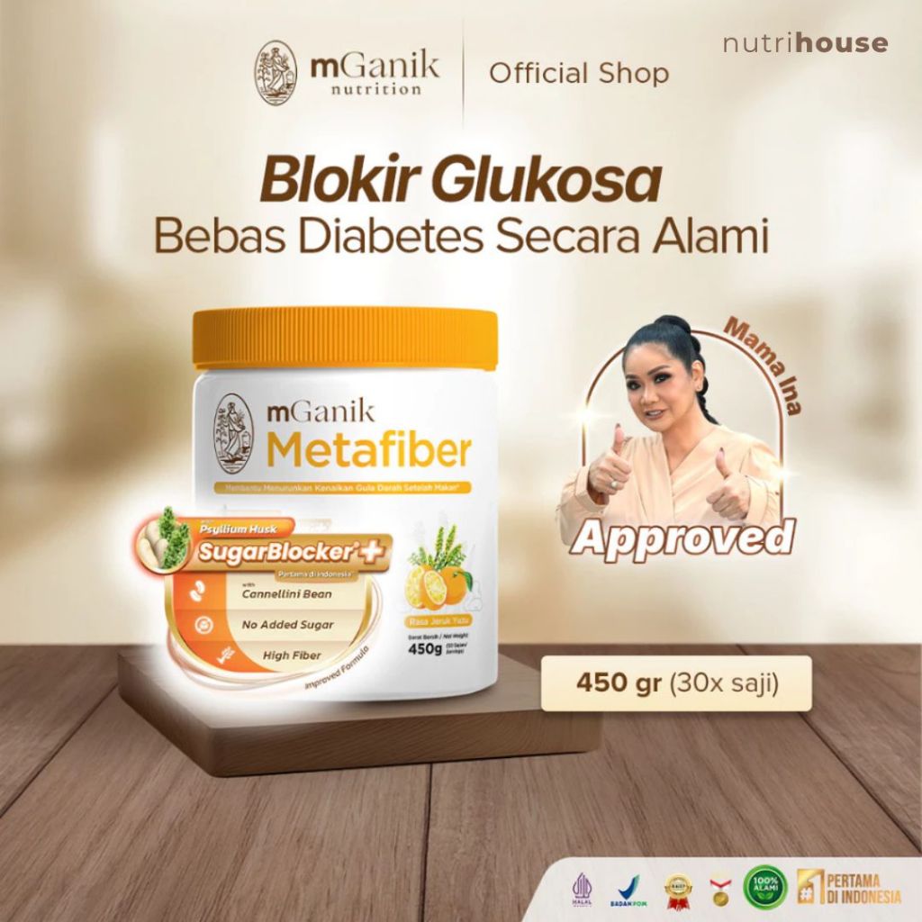 MGANIK Metafiber Original 450gr Serat Bebas Gula MGanik Medan Nutrihouse