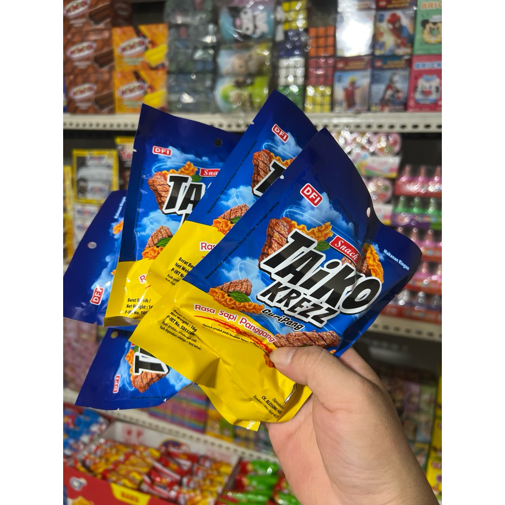 

Taiko krezz guripang rasa sapi panggang paket 5 pcs x 16gr