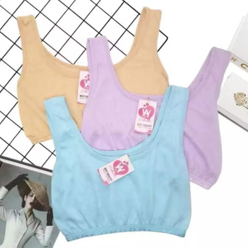 COD PROMO 6 PCS MINISET ANAK MOTIF POLOS REMAJA SD/SMP Bra Miniset Remaja// Miniset Anak Perempuan