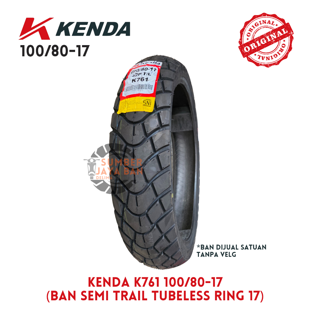 Kenda K761 100/80-17 Ring 17 100/80 Tubeless Tubbles