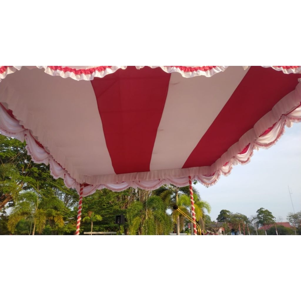 plafon tenda datar kombinasi 4x6