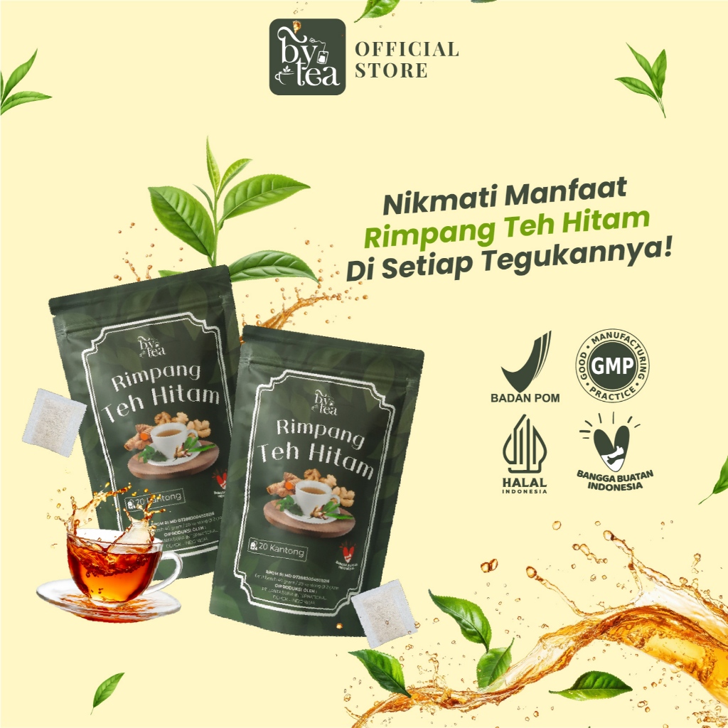 

ByTea Rimpang Hitam Premium Isi 20 Kantung Teh Celup Pelangsing dan Detox Alami Resep SJR Asli BPOM