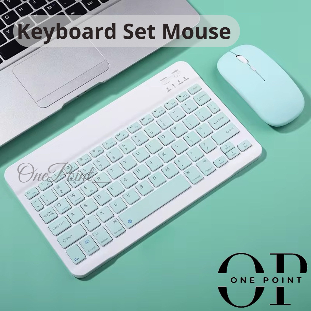 Keyboard Bluetooth Nirkabel 10 Inci Keyboard Hp Mini Portabel Pengisian Daya Senyap Untuk IPad