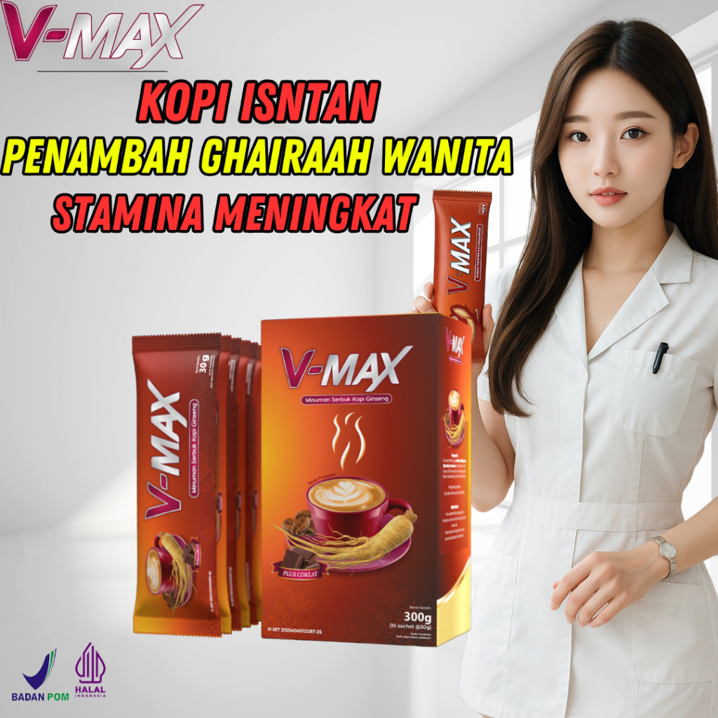 

RB Kopi V-max Minuman Penambah Stamina Wanita Rasa Coklat