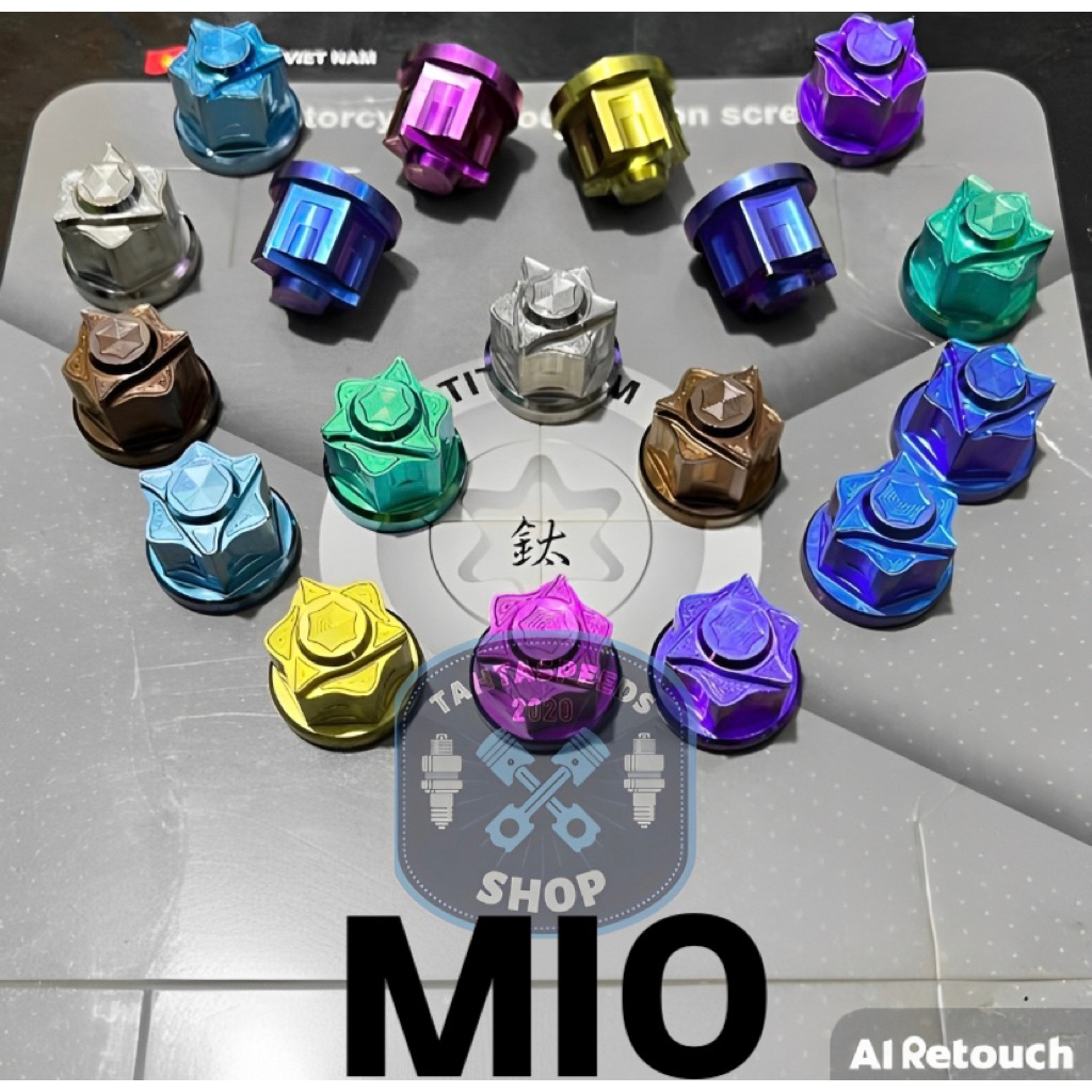 Baut Mur As Roda Belakang Mio Fino Soul Nouvo Original titanium vietnam