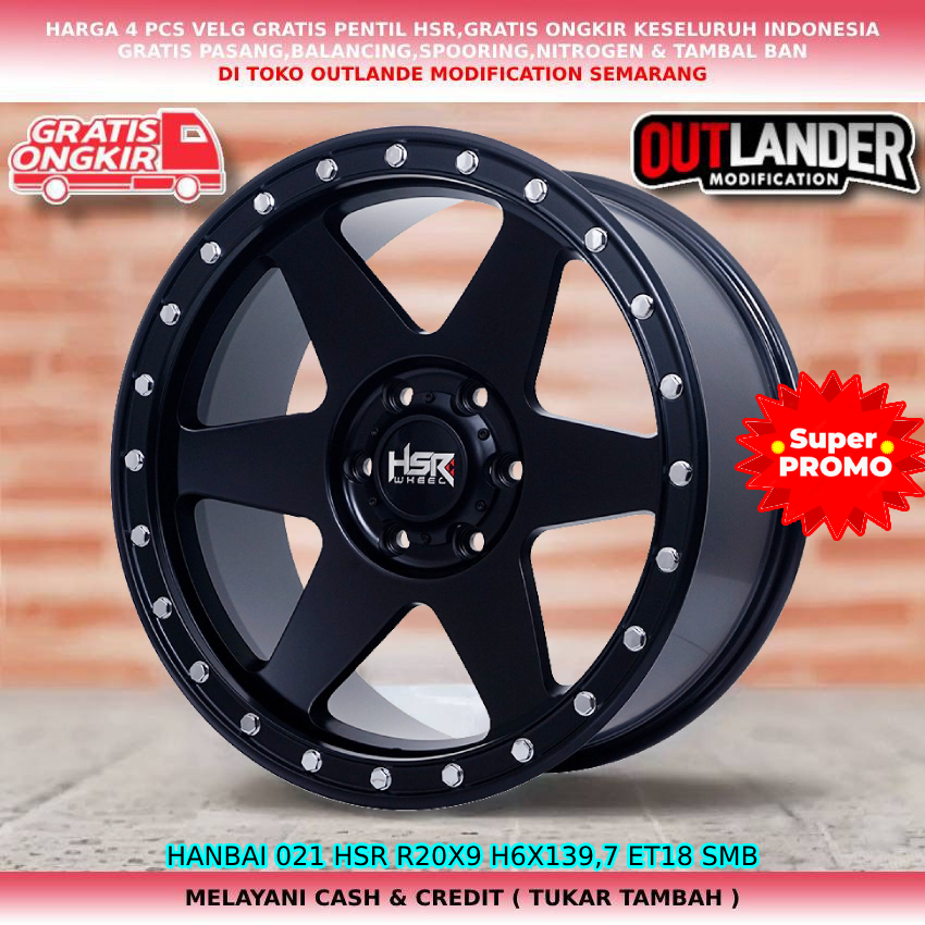 velg ring20 lobang 6 untuk mobil Pregio,Travello,Dmax,Panther,Colorado dll hsr hanbai ring20