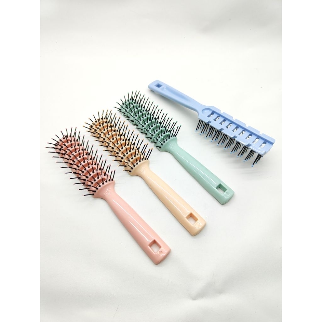 Sisir blow rambut gagang kotak sisir gulung rambut round comb