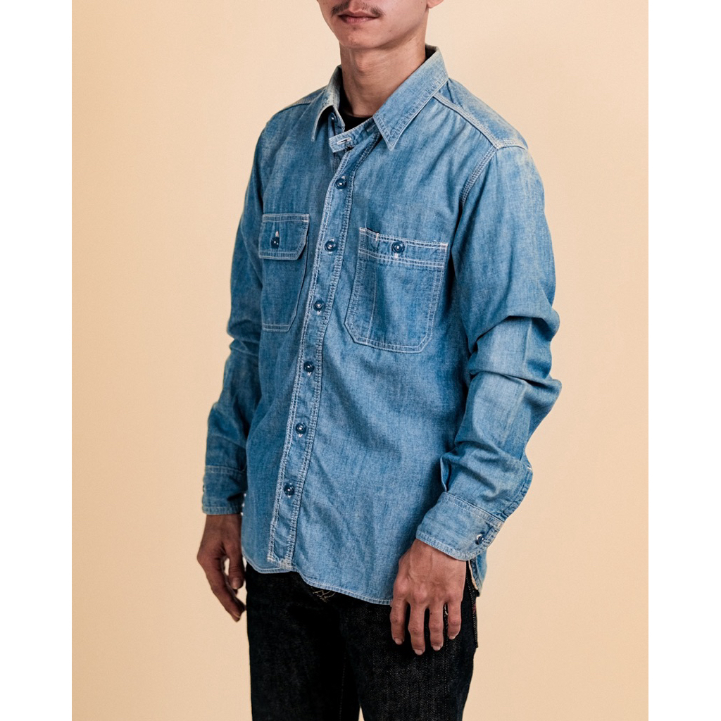 Momotaro Chambray Workshirt Denim Original Made In Japan
