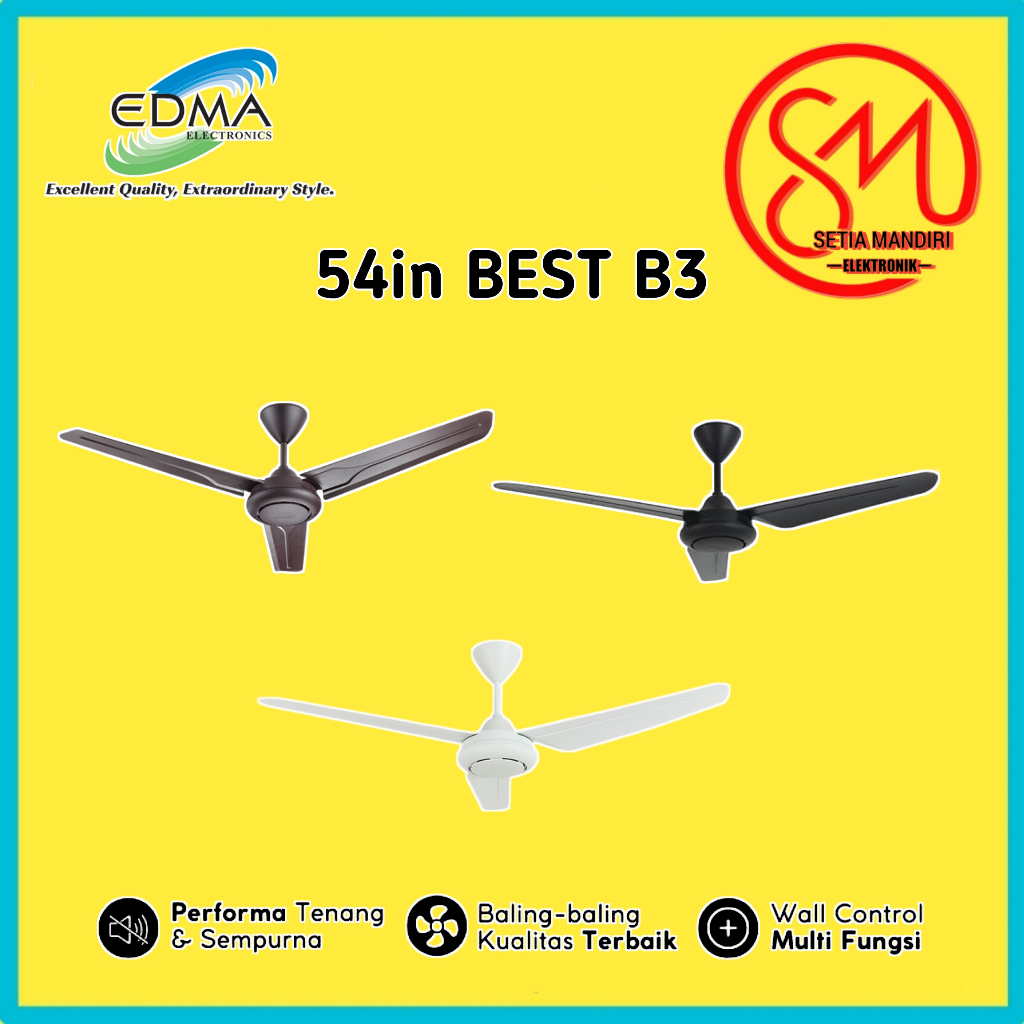 Kipas MT Edma 54IN Best B3 Ceilling Fan wall Control