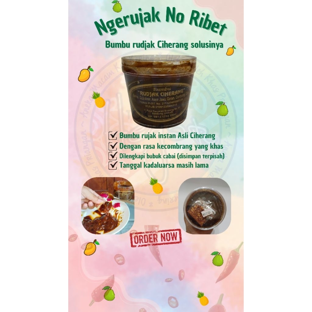 

BUMBU RUJAK CIHERANG / BUMBU RUJAK INSTAN / BUMBU RUJAK KECOMBRANG