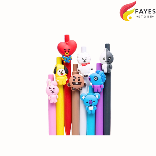 

FAYES COD Pena Bangtan Mekanik Boys / Pulpen Kartun 10 Warna Pen Warna Warni Bolpoin Karakter Lucu U144