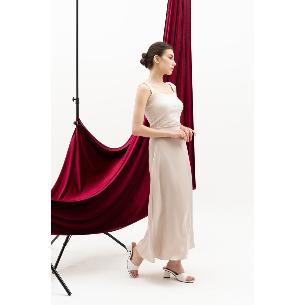 Rok Satin Silk Skirt Premium Korean Style