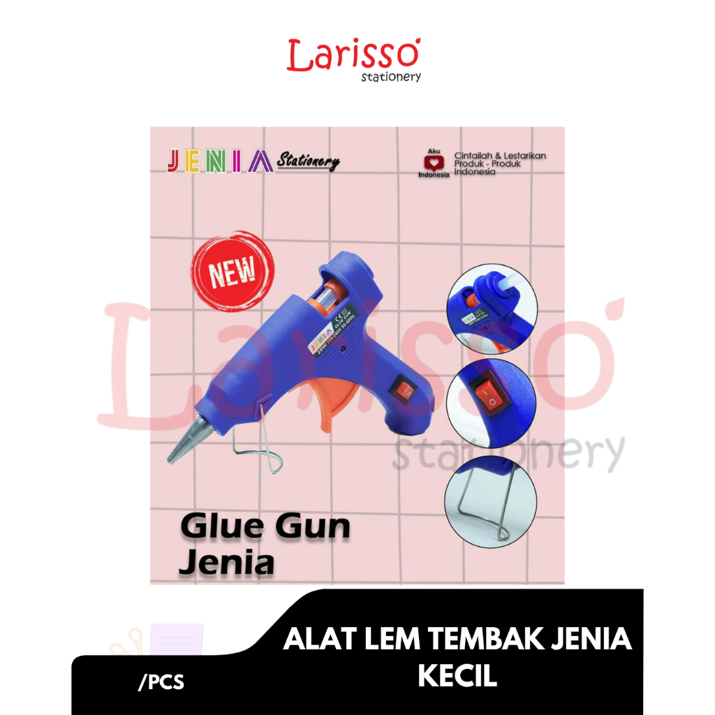 

JENIA - (pcs) GLUE GUN / ALAT LEM TEMBAK JENIA KECIL - pcs