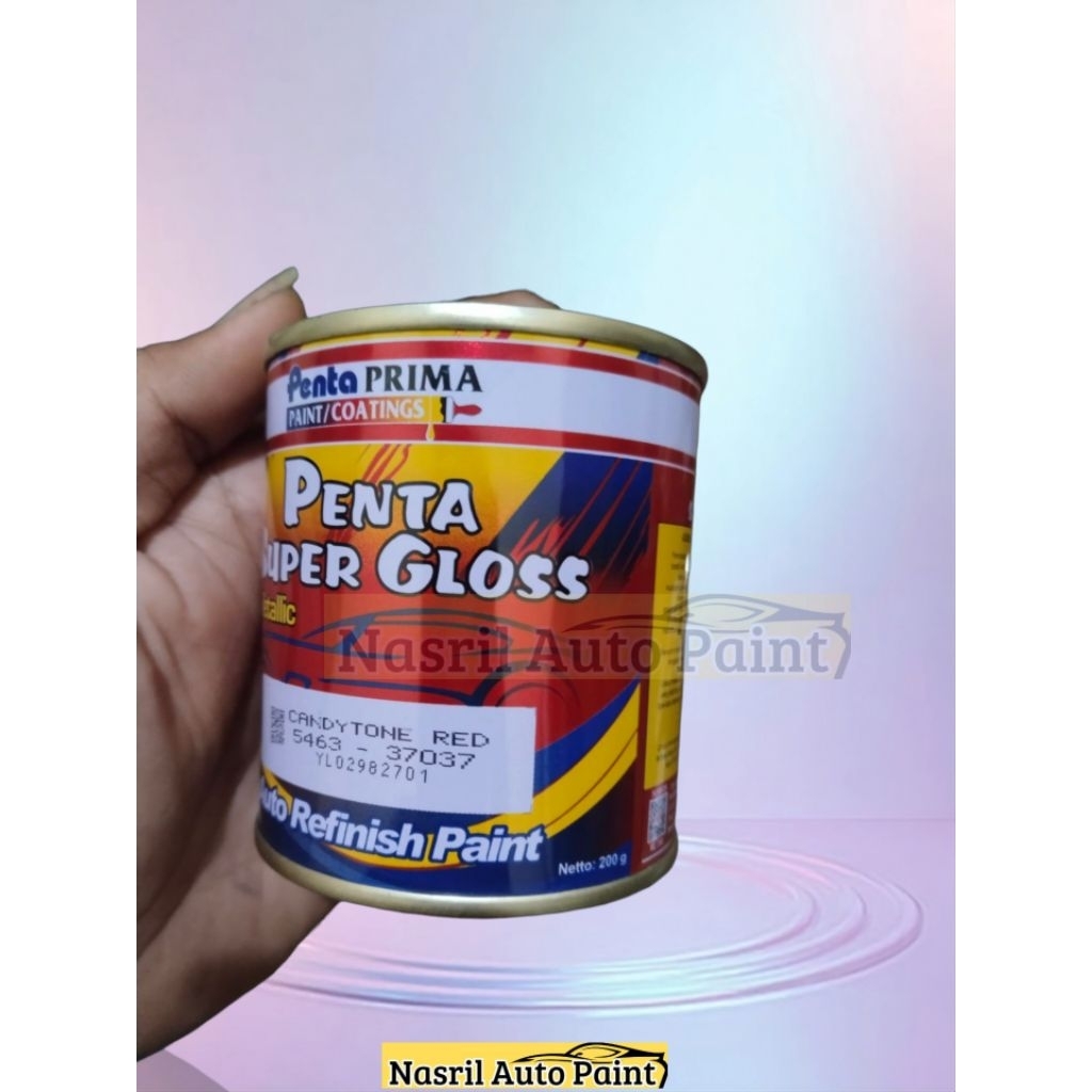 Cat Penta CANDYTONE RED 200gram / Cat CandyMerah Penta Super Gloss/ Cat Motor Merah Candy

