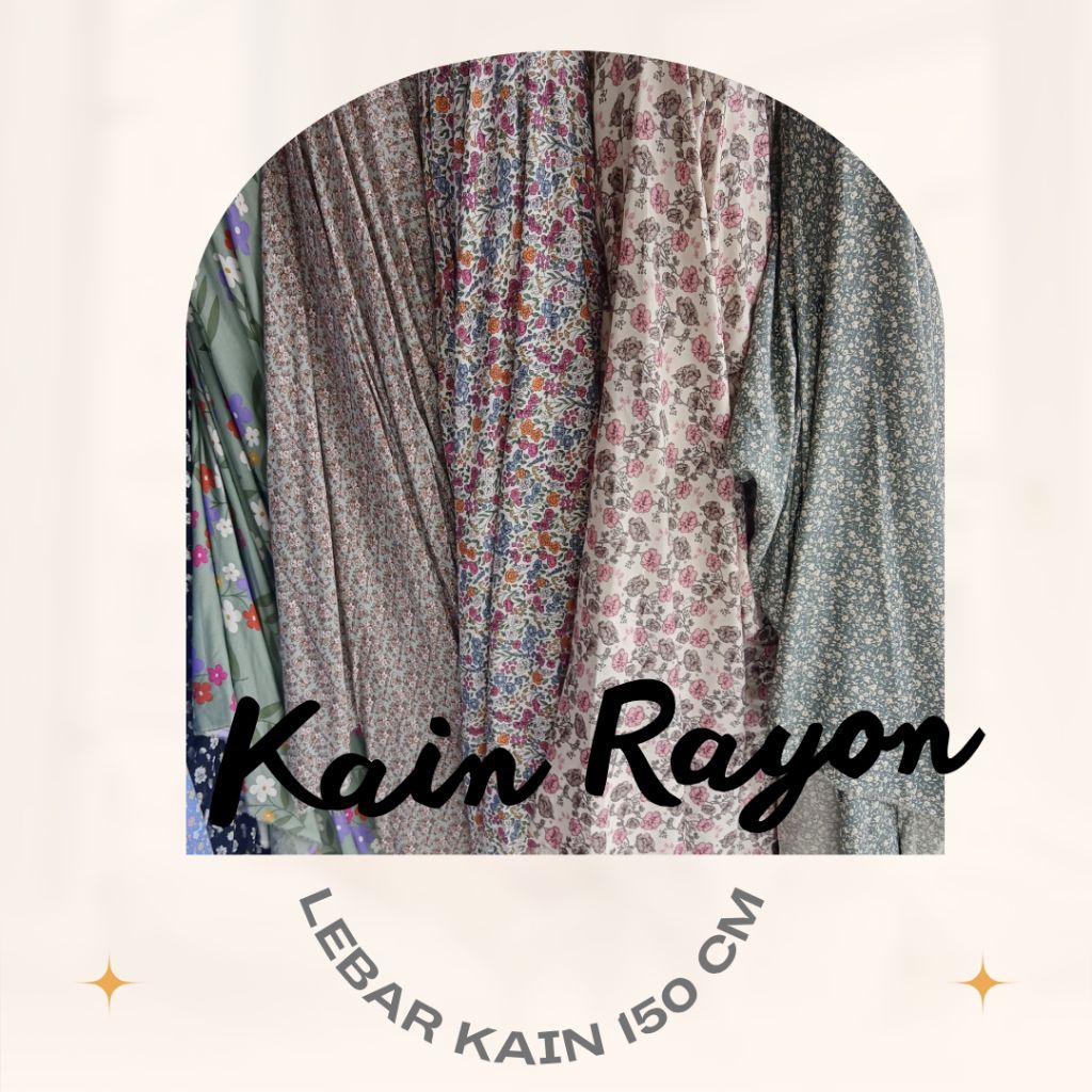 kain rayon viscose premium motif terbaru meteran