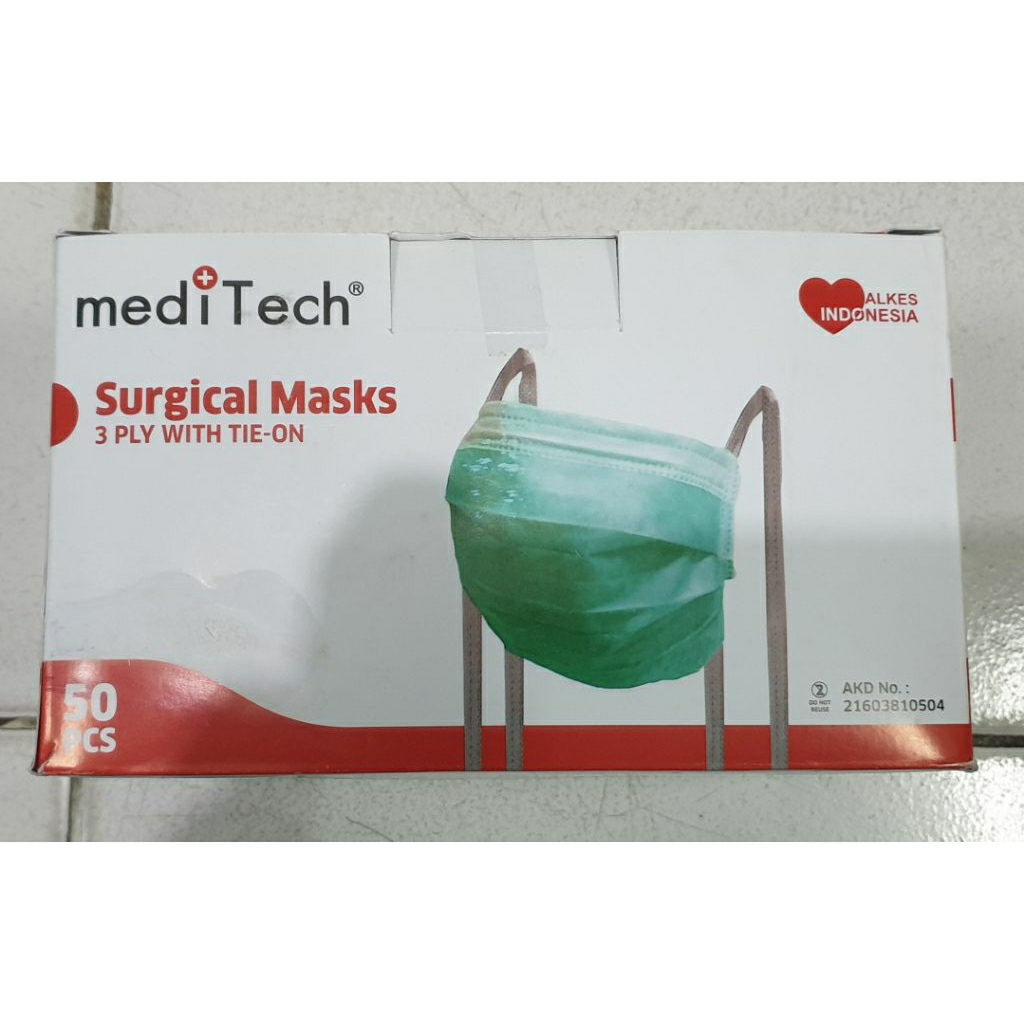 Masker Tali 3 Ply Meditech tebal bagus