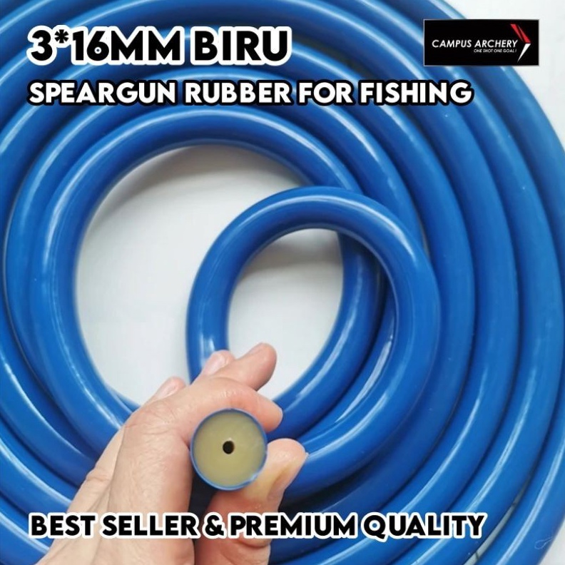 KODE M99E Karet Speargun 16mm Biru Permeter Spearfishing Rubber Premium Bukan Primeline Rob Allen