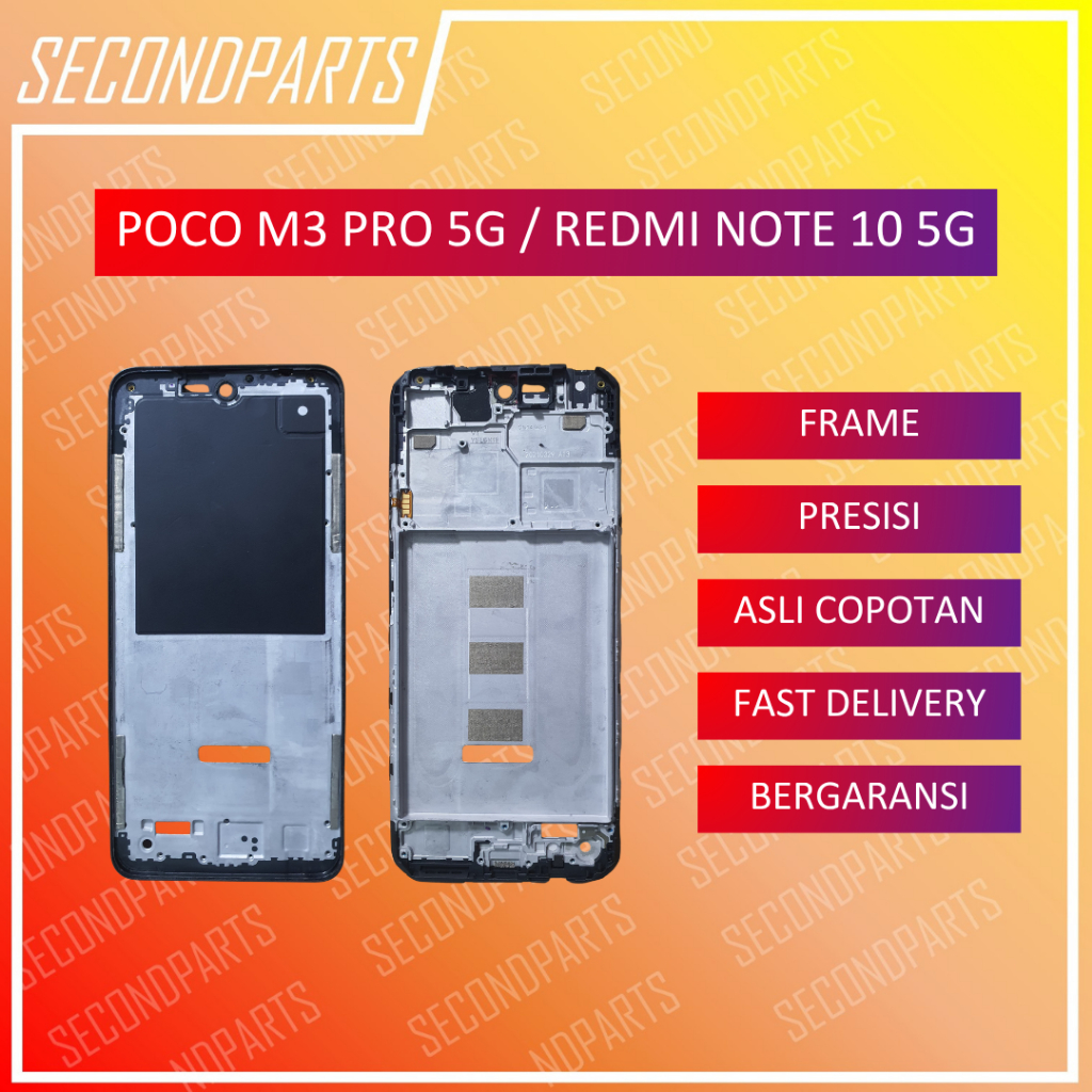 FRAME RANGKA TULANGAN LCD FOR POCOPHONE POCO M3 PRO 5G / REDMI NOTE 10 5G ORIGINAL COPOTAN