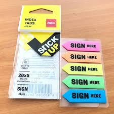 

DELI -MEMO STICK DELI 44X12MM SIGN HERE 5X20 SHEET EA11302