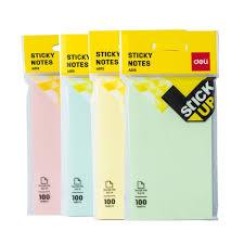 

DELI - NOTES TEMPEL / STICKY NOTES / KERTAS TEMPEL 76X126MM PASTEL HANGER 100 SHEET A01502