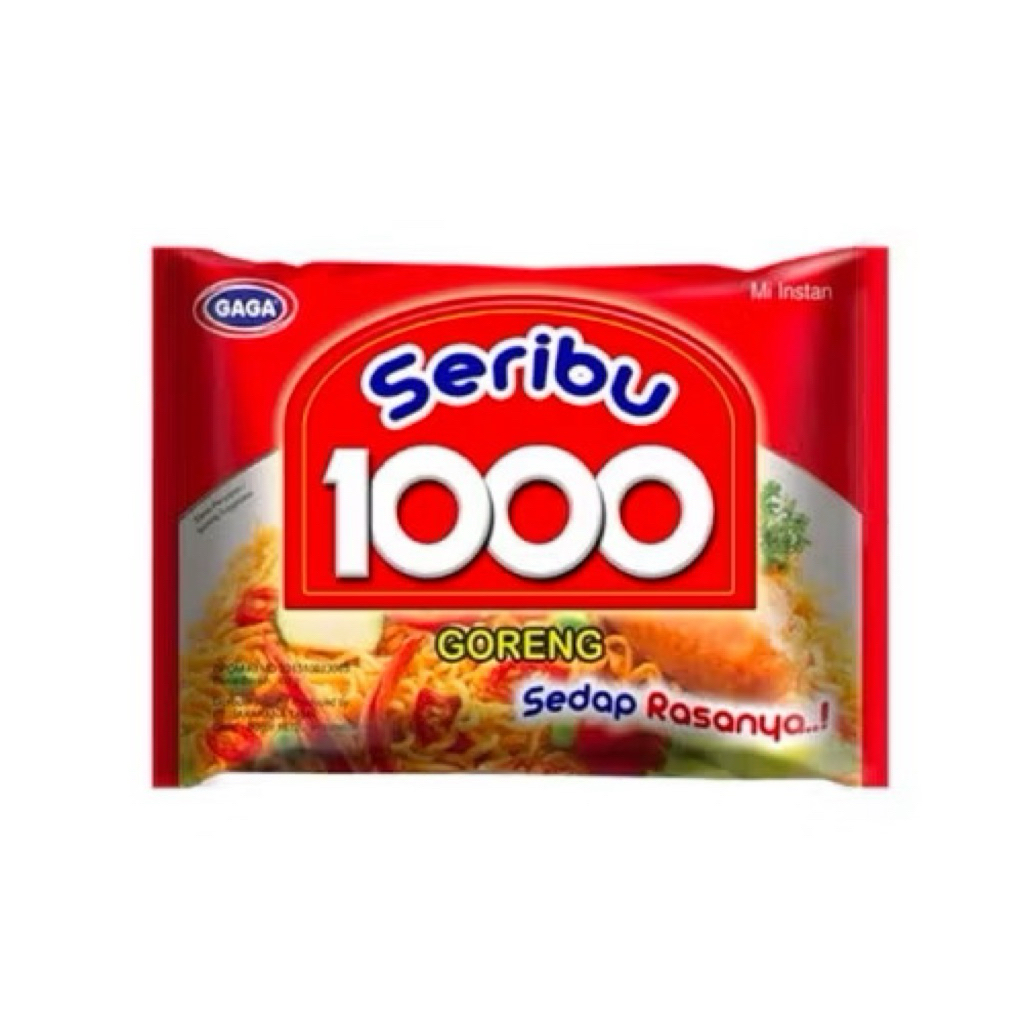 

Mie Gaga 1000 seribu goreng 1pc mi instan mie instan sedap rasanya