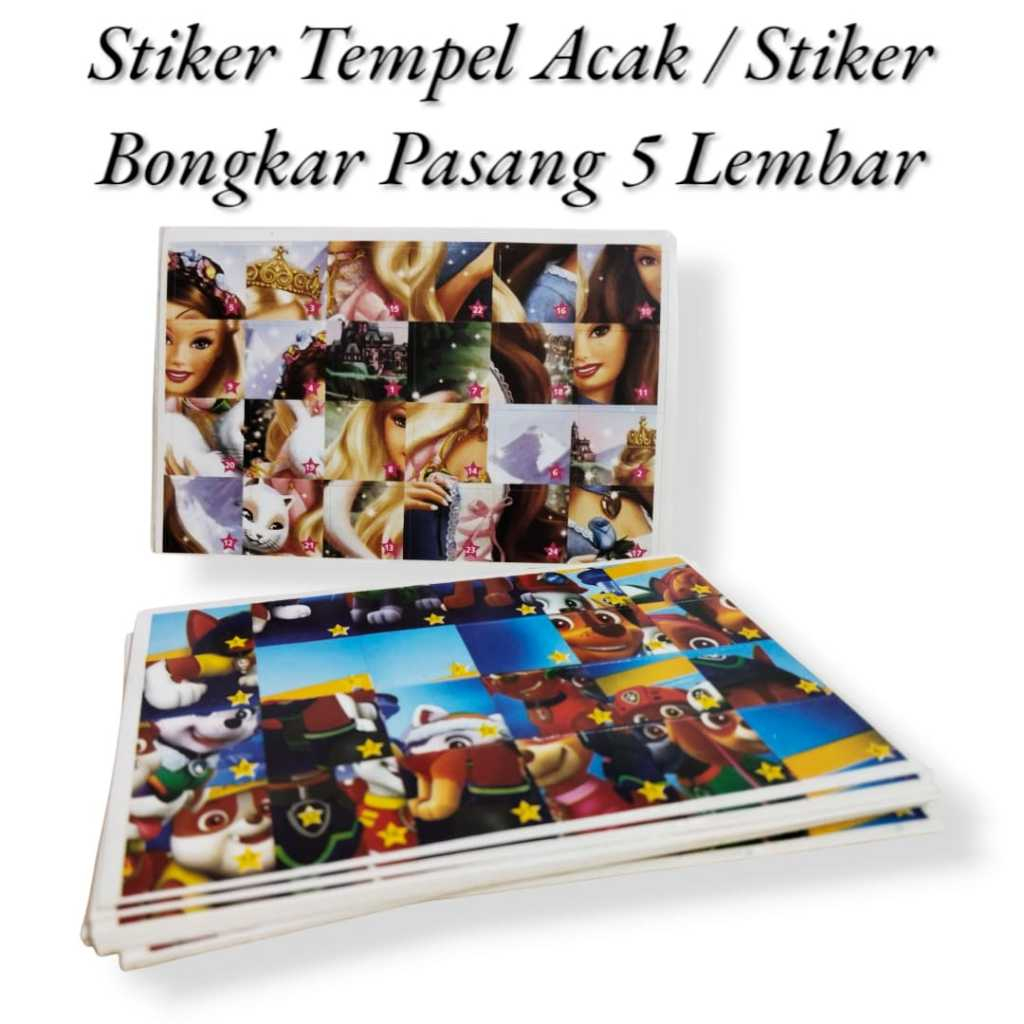 

AS888 - Stiker Tempel Bongkar Pasang Karakter Kartun 5 Lembar