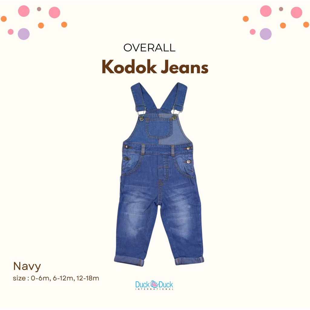 DUCK DUCK Overall Kodok Panjang Jeans