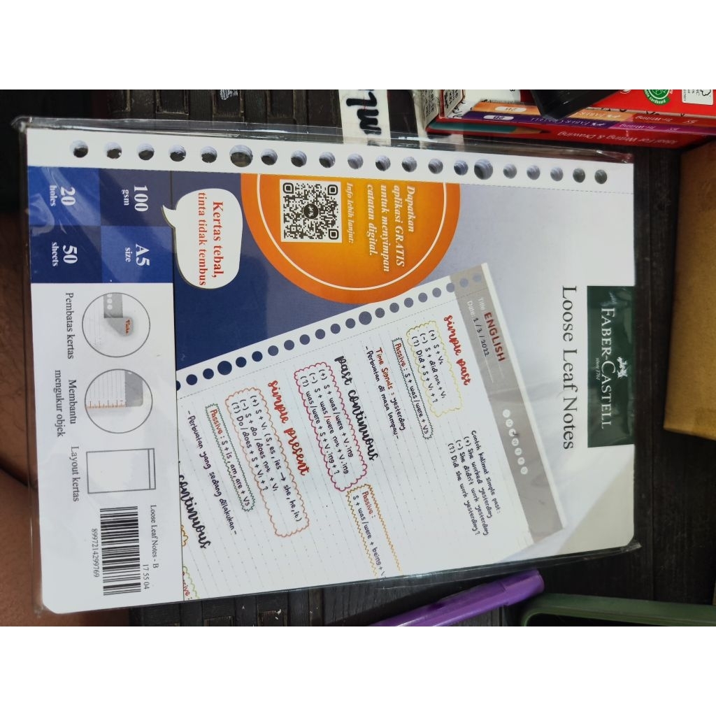 

(1 pack) loose leaf notes faber castell ukuran A5 dan B5