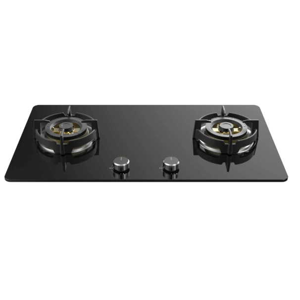 Delizia Built-in Gas Hob / Kompor tanam 2 tungku , 76 cm , Black Glass - BGH82.A1BG