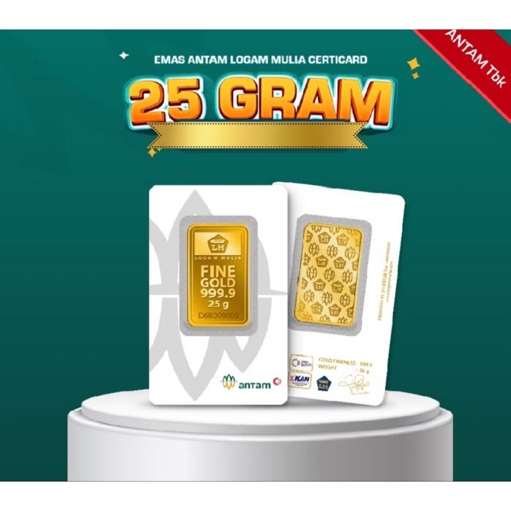 LM EMAS ANTAM 25 Gram, LOGAM MULIA TERBARU