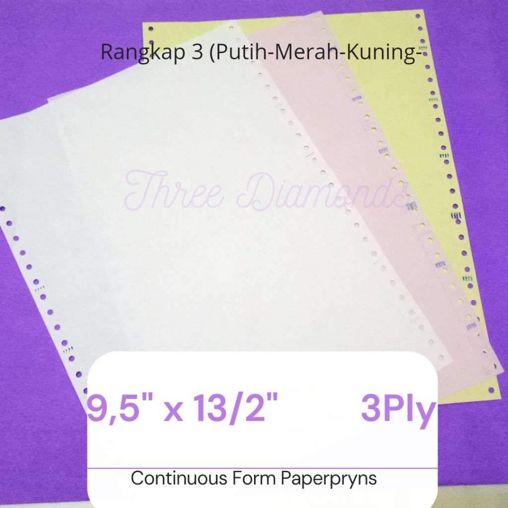 

(20 Lembar) Kertas Faktur 3ply 9.5x13 /2 rangkap 3 / Kertas Continuous Form Paperpryns Nota Surat Jalan Invoice Ncr