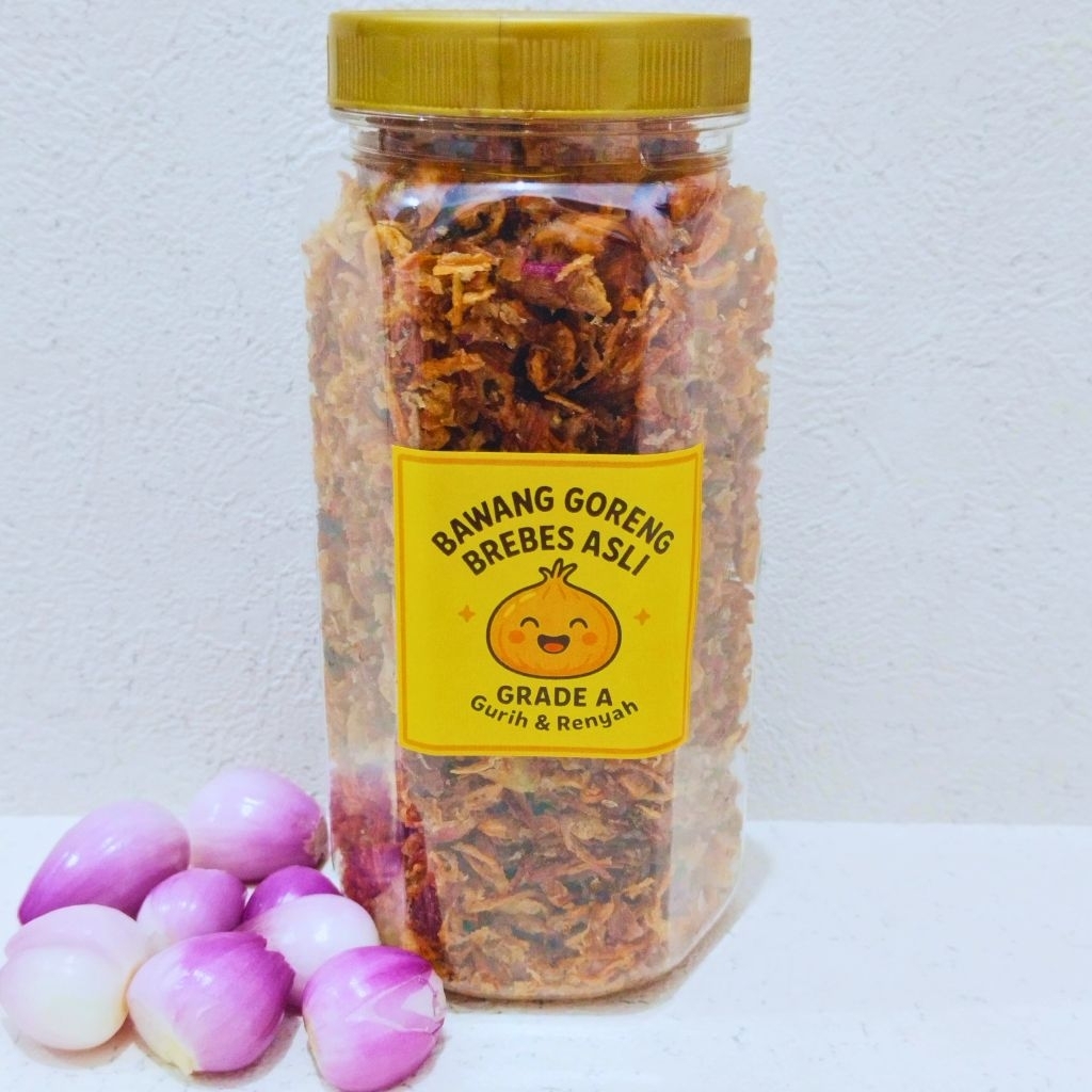 

Bawang Goreng Asli Brebes Grade A 120gram Kemasan Toples
