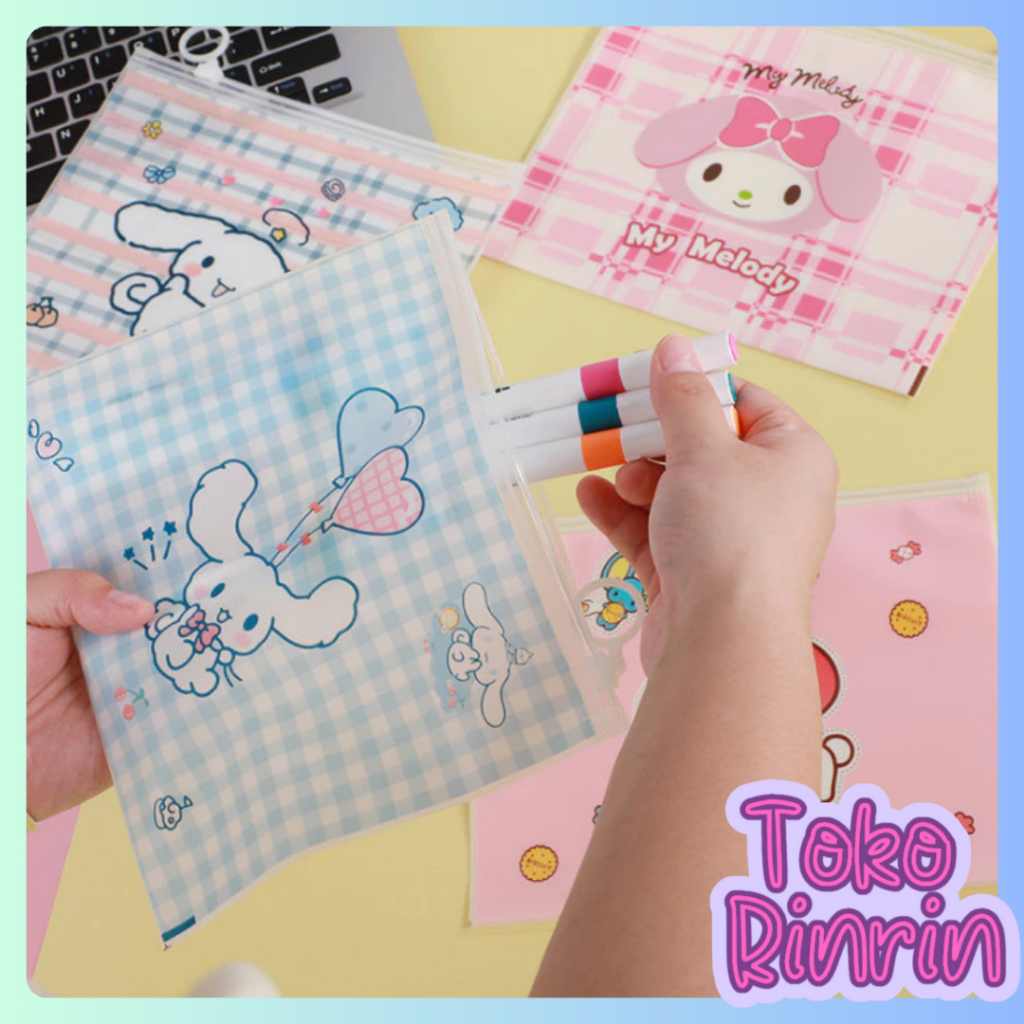 

Rinrin Pouch Zipper Cosmetic Bag Karakter / Tempat Pensil Alat Sekolah Motif Karakter