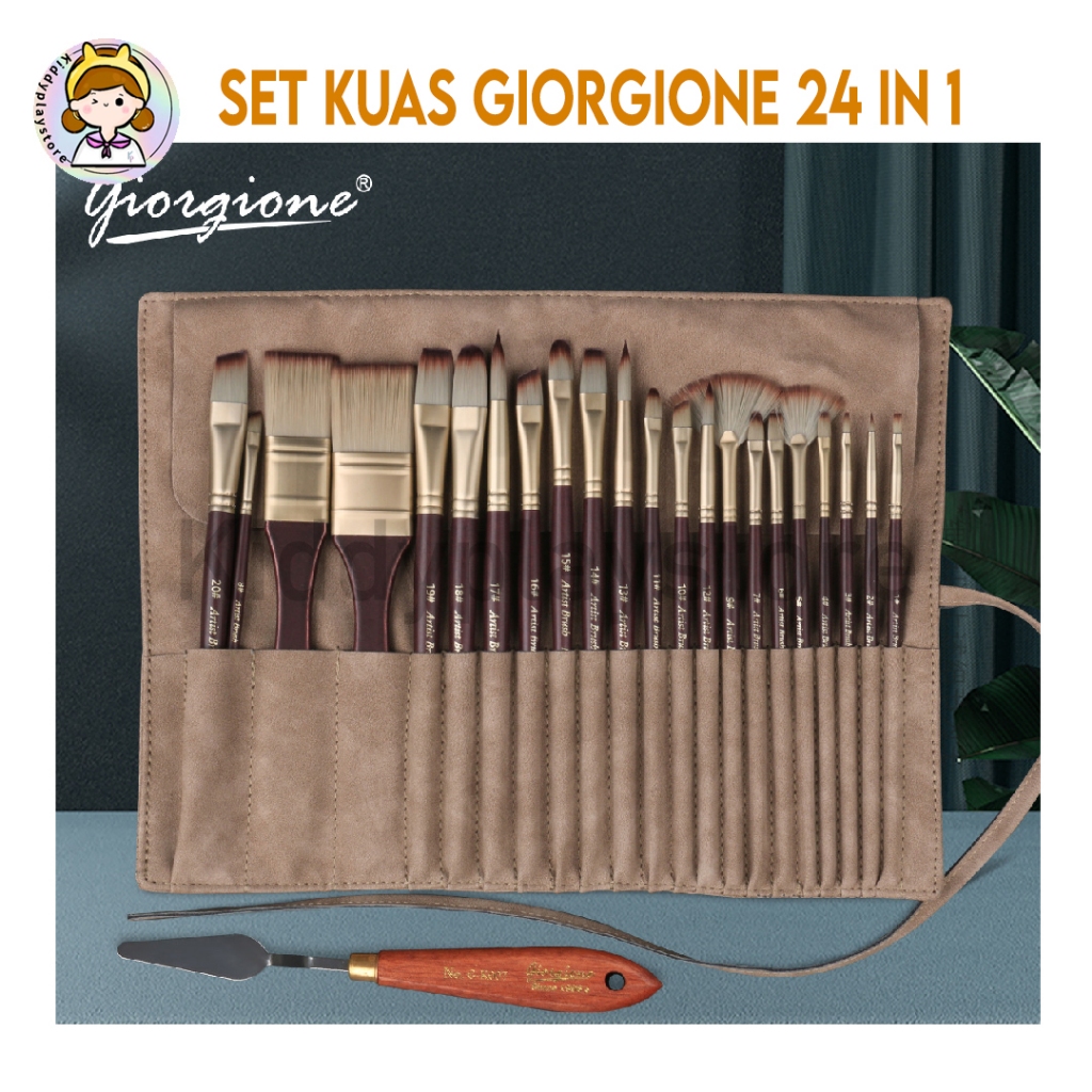 

Giorgione Kuas Lukis Paint Brush Set 24pcs Nylon G-CB24