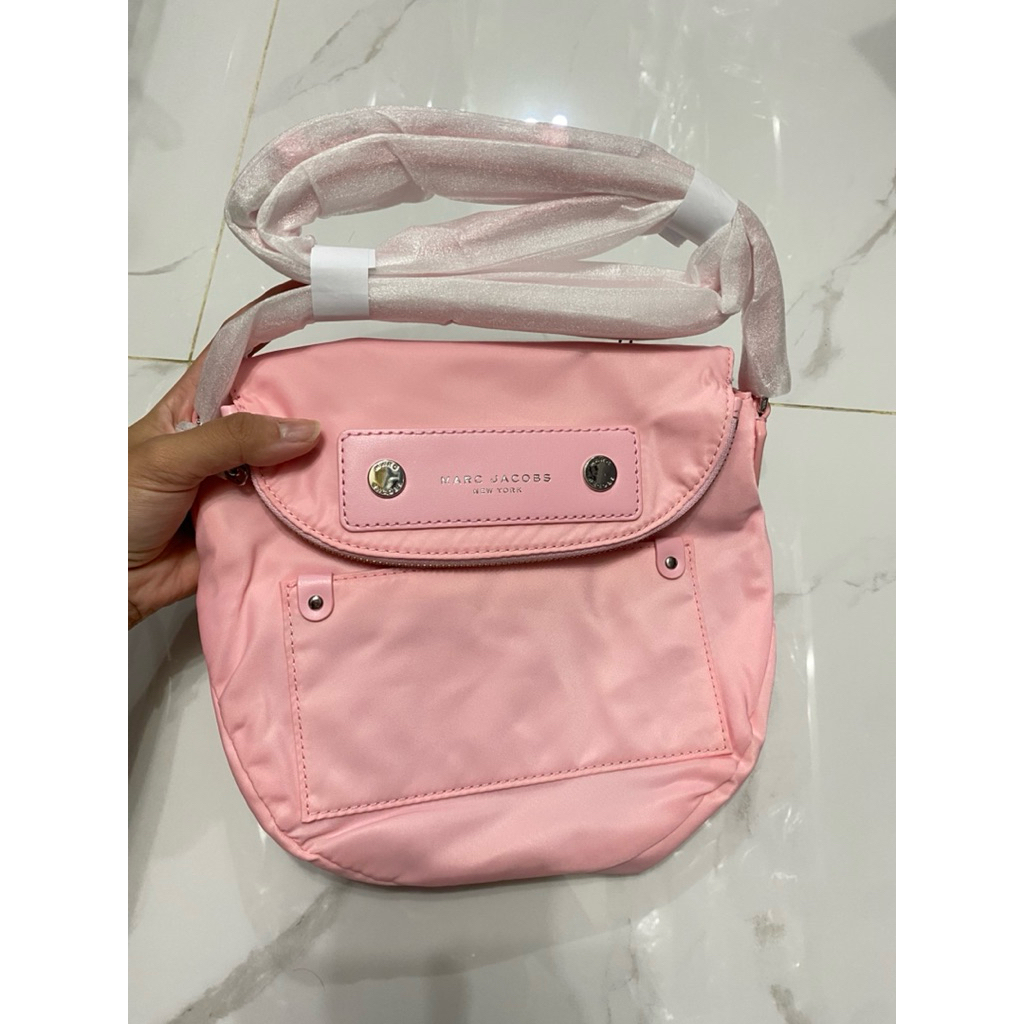 tas wanita mj preppy nylon pink mini