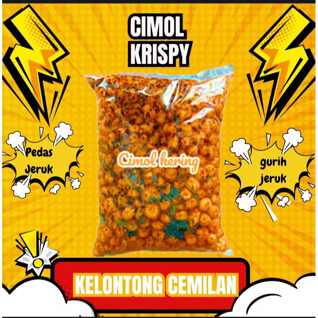 

l Cimol Pedas daun jeruk ukuran 100 gram /cimol bojot kopong pedas daun jeruk 100 gram